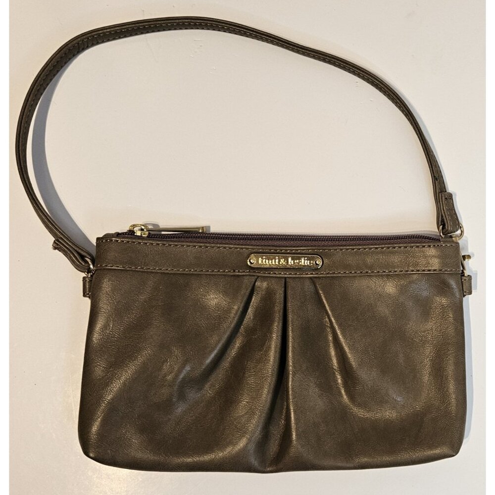 Timi & Leslie Small Purse Handbag Clutch Clay Gray EUC Classic